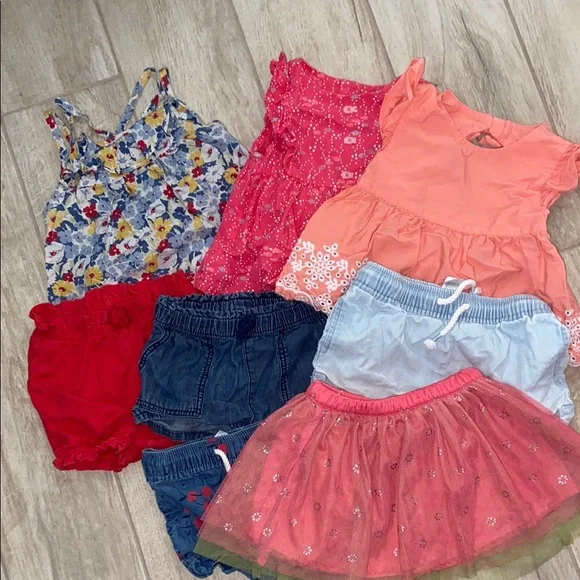 Girls 18-24 Months Summer Outfit Sets Tops Shorts - Picture 1 of 16